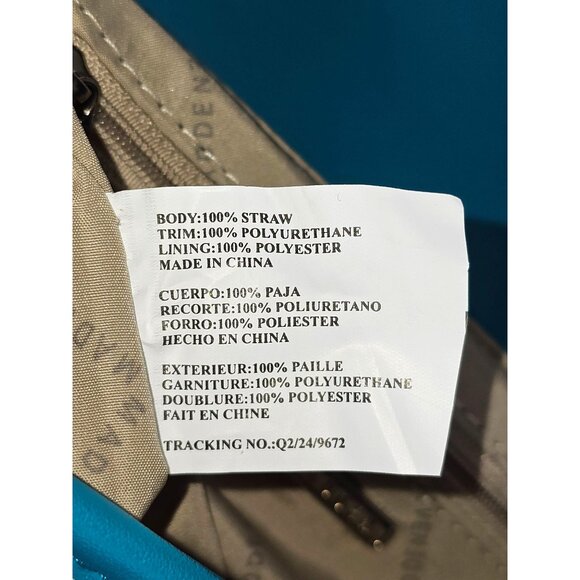 NWOT Steve Madden Women's Bwebbers Straw Crossbody Bag Air Pod Case Teal 293 - Picture 12 of 12